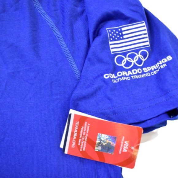 USA Olympic Committee Mens Triathalon Colorado Springs Training Shirt New - Picture 3 of 5